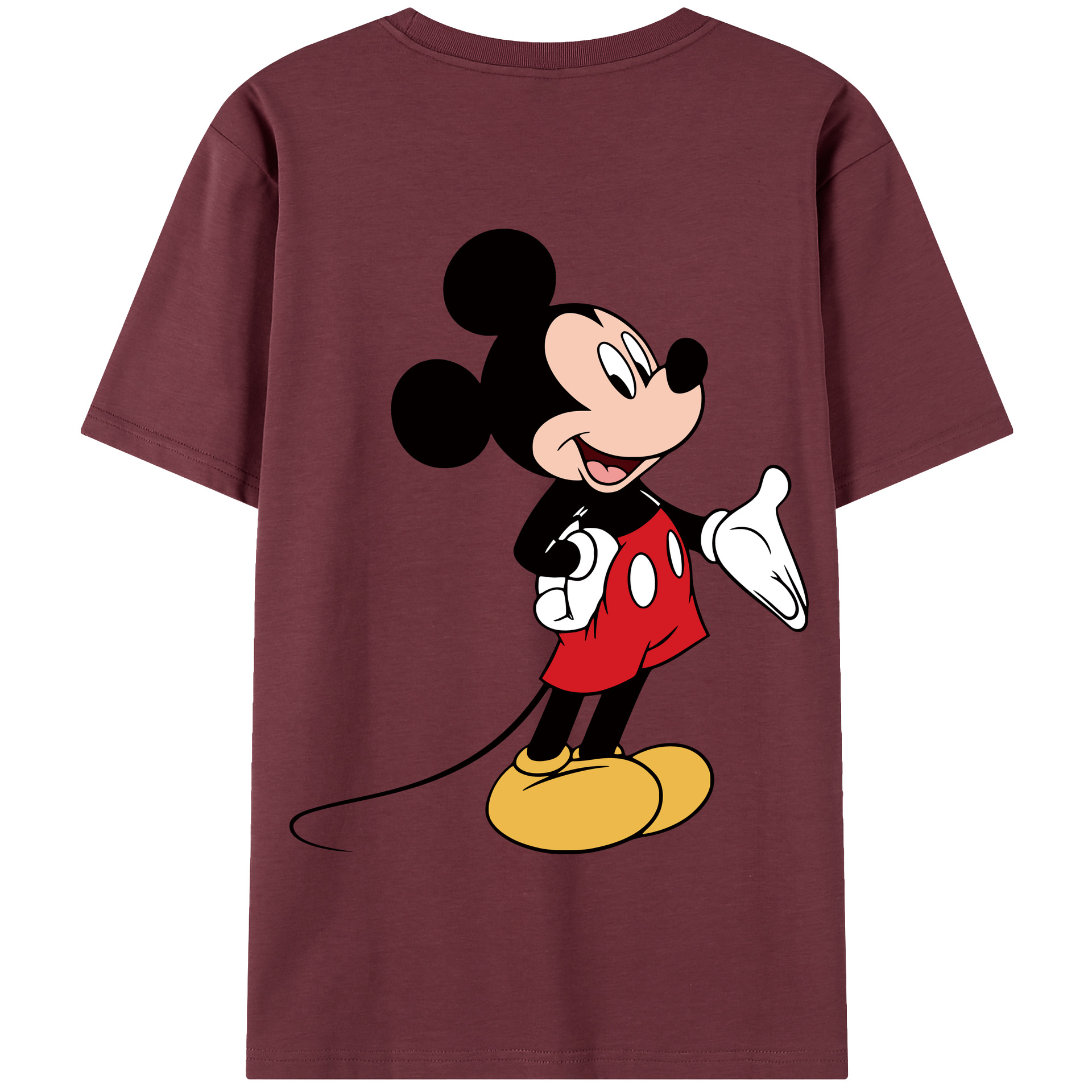 （画像用） ミッキーマウス Mickey Mouse 綿100％半袖Tシャツ（背面プリント）